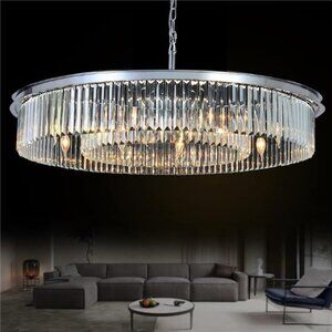 Chrome Crystal Chandeliers Modern Contemporary Ceiling Lights Fixtures Pendant